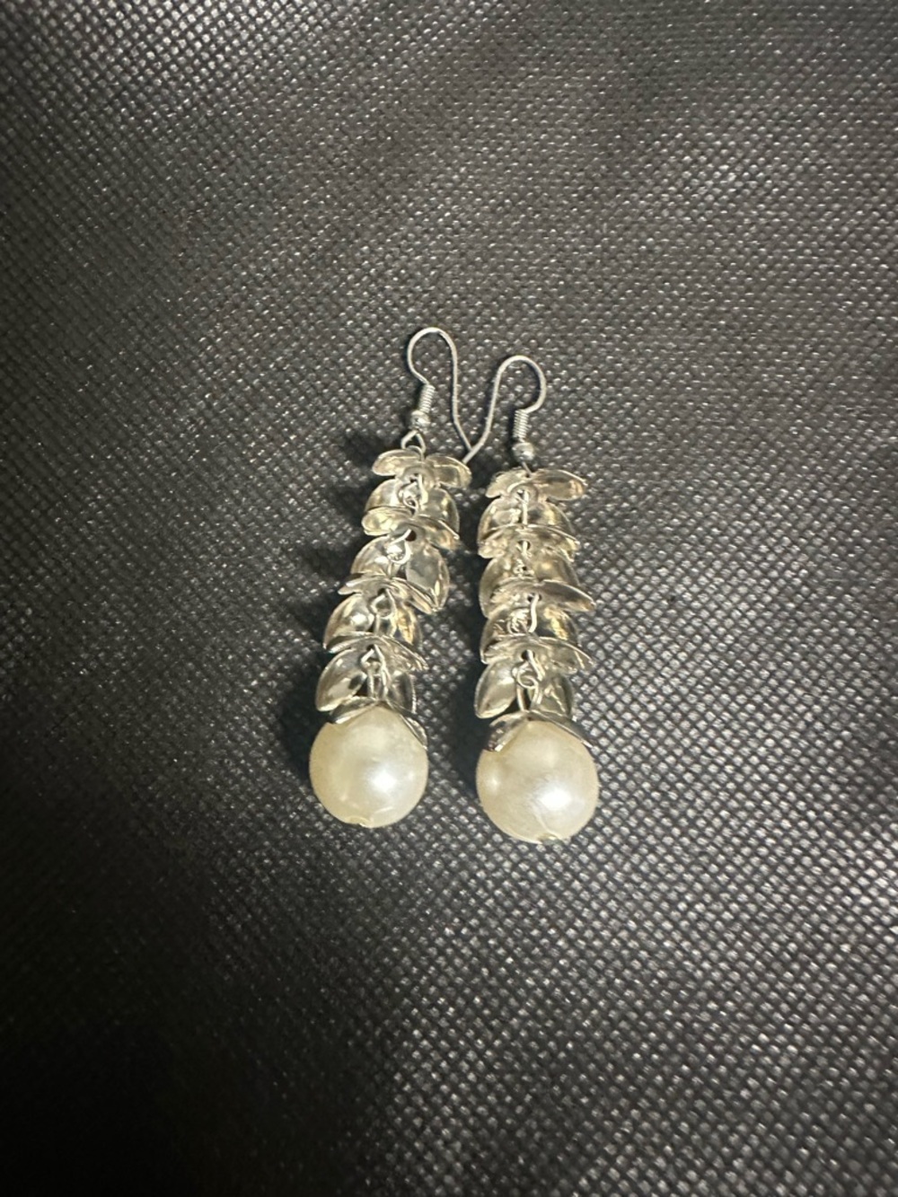 Silver Pearl Drop Dangle Earrings - Elegant Women’s Jewelry